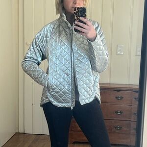 Athleta Silver Metallic Whisper Jacket - Size M